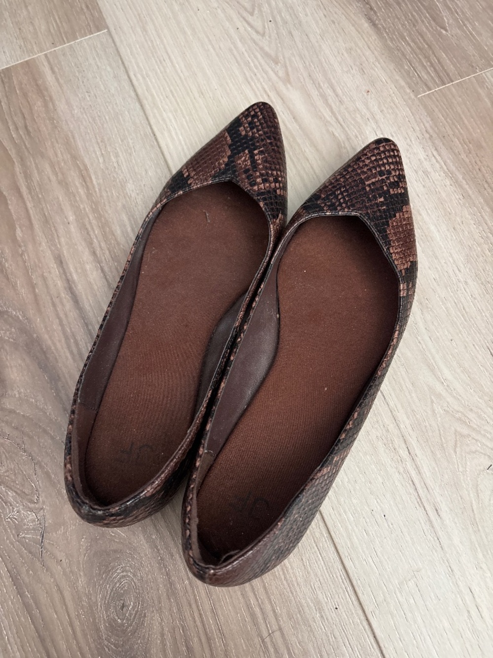 Snakeskin Ballet Flats